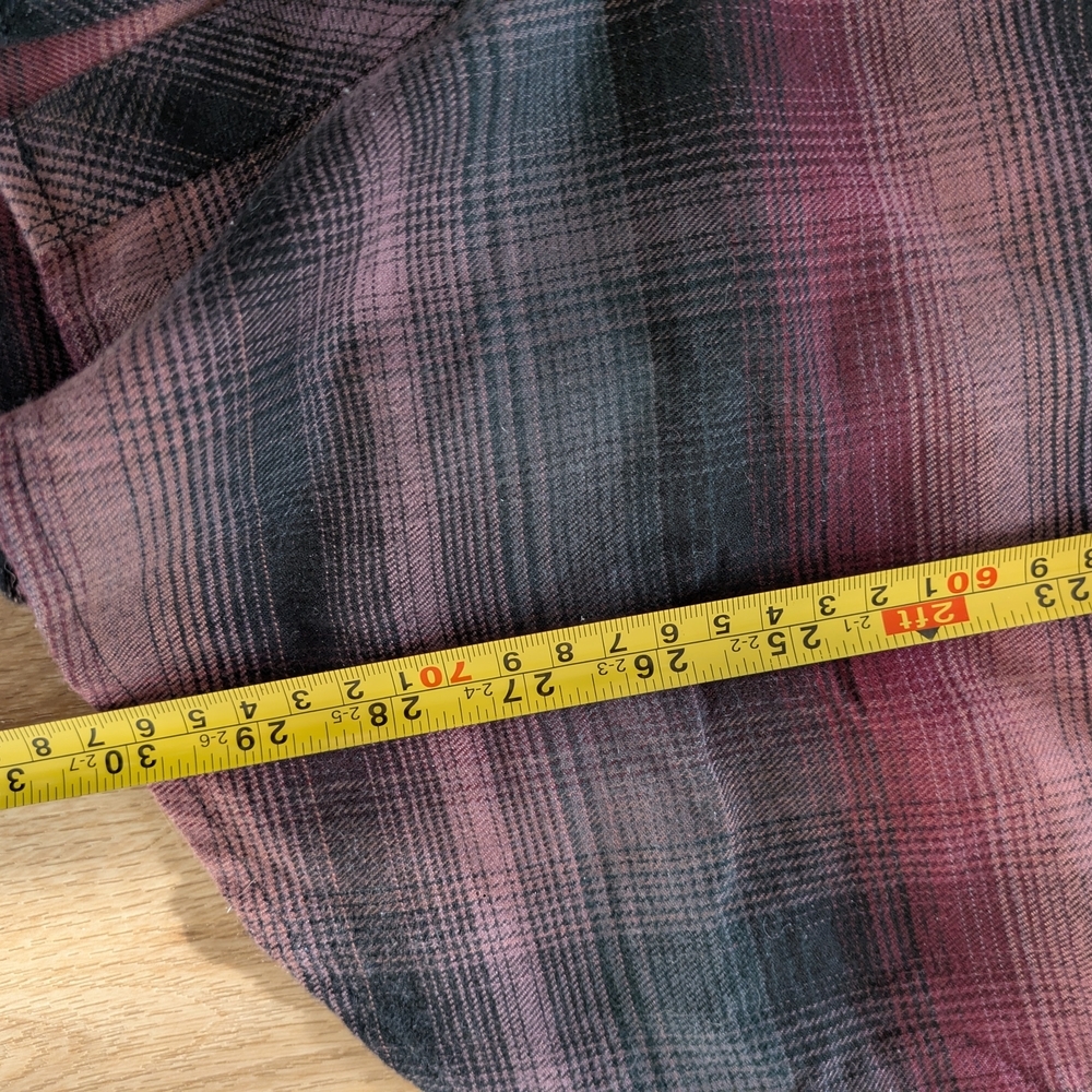 Penningtons Plaid Button-Up Shirt in Berry and Gray - Picture 9 of 9